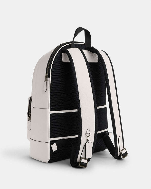 West Backpack With Varsity Stripe Gunmetal-Chalk Multi Gunmetal-Chalk Multi