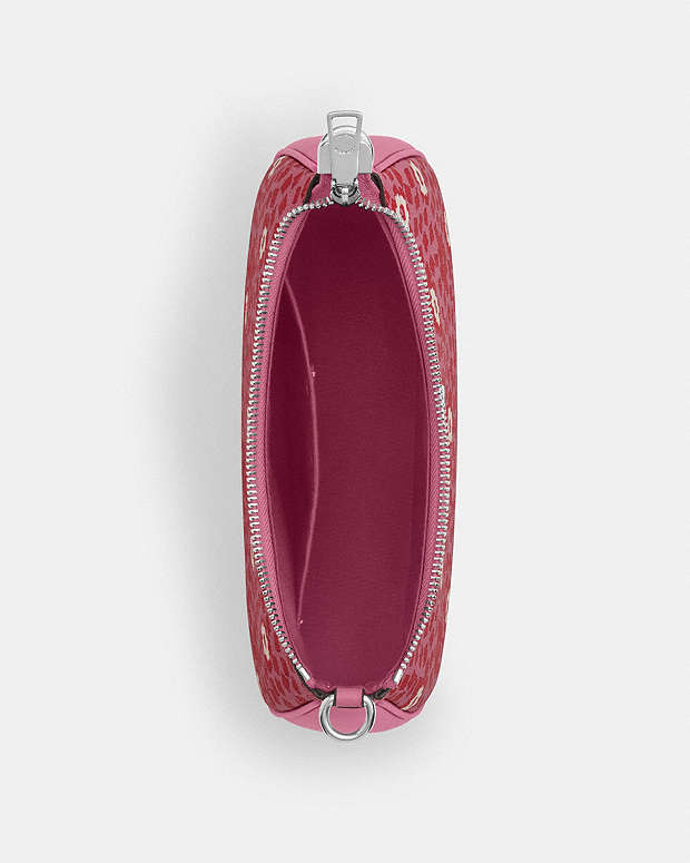 Teri Shoulder Bag With Floral Print Silver-Pink Multi Silver-Pink Multi
