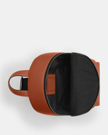 Turnlock Sling Pack Smooth Leather-Gunmetal-Tan Smooth Leather-Gunmetal-Tan