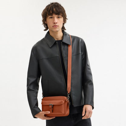 Coach Warner Crossbody Bag Gunmetal Tan