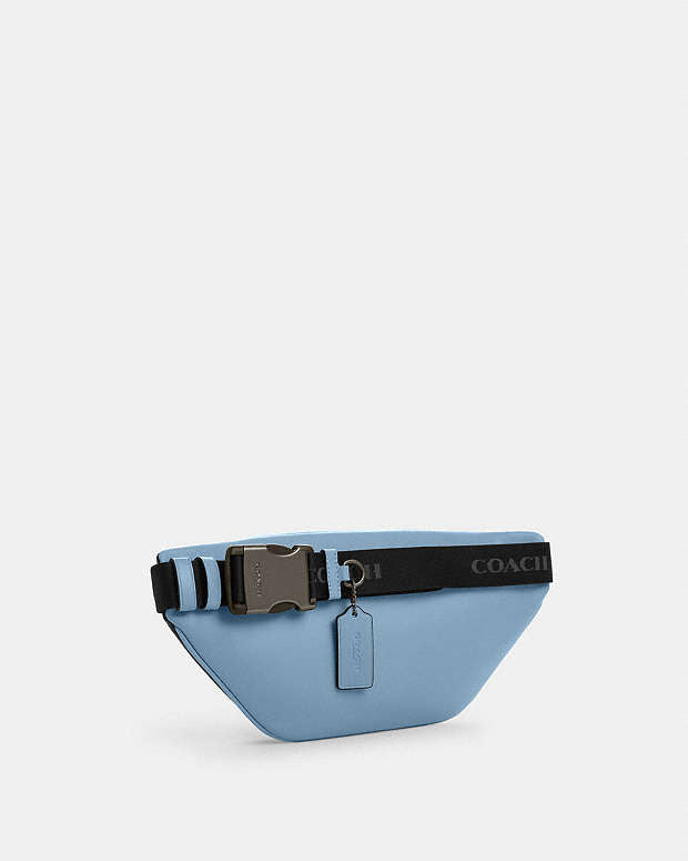 Racer Small Belt Bag In Maxi Signature Canvas Qb-Charcoal-Pool Qb-Charcoal-Pool