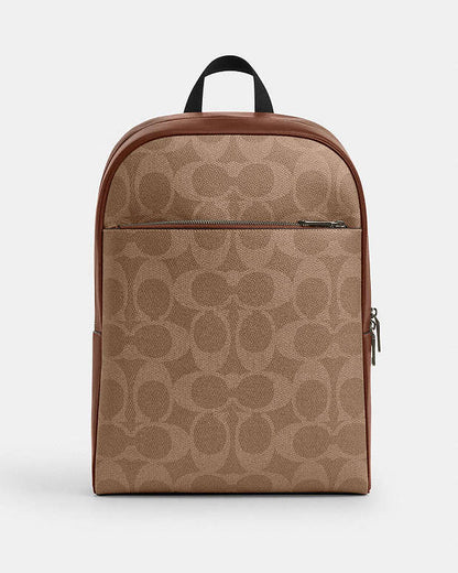 Owen Backpack In Signature Canvas Signature Canvas-Qb-Tan-Vintage Brown Signature Canvas-Qb-Tan-Vintage Brown