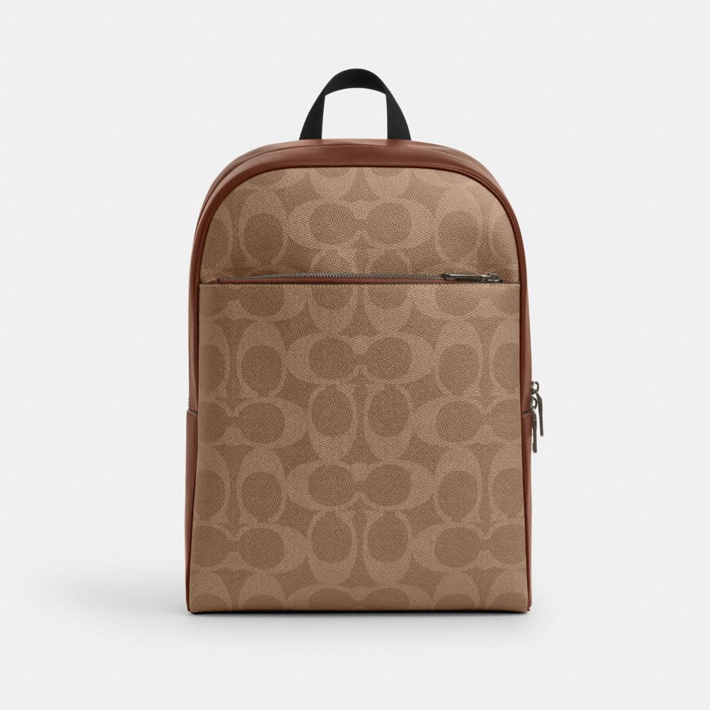 Owen Backpack In Signature Canvas Signature Canvas-Qb-Tan-Vintage Brown Signature Canvas-Qb-Tan-Vintage Brown