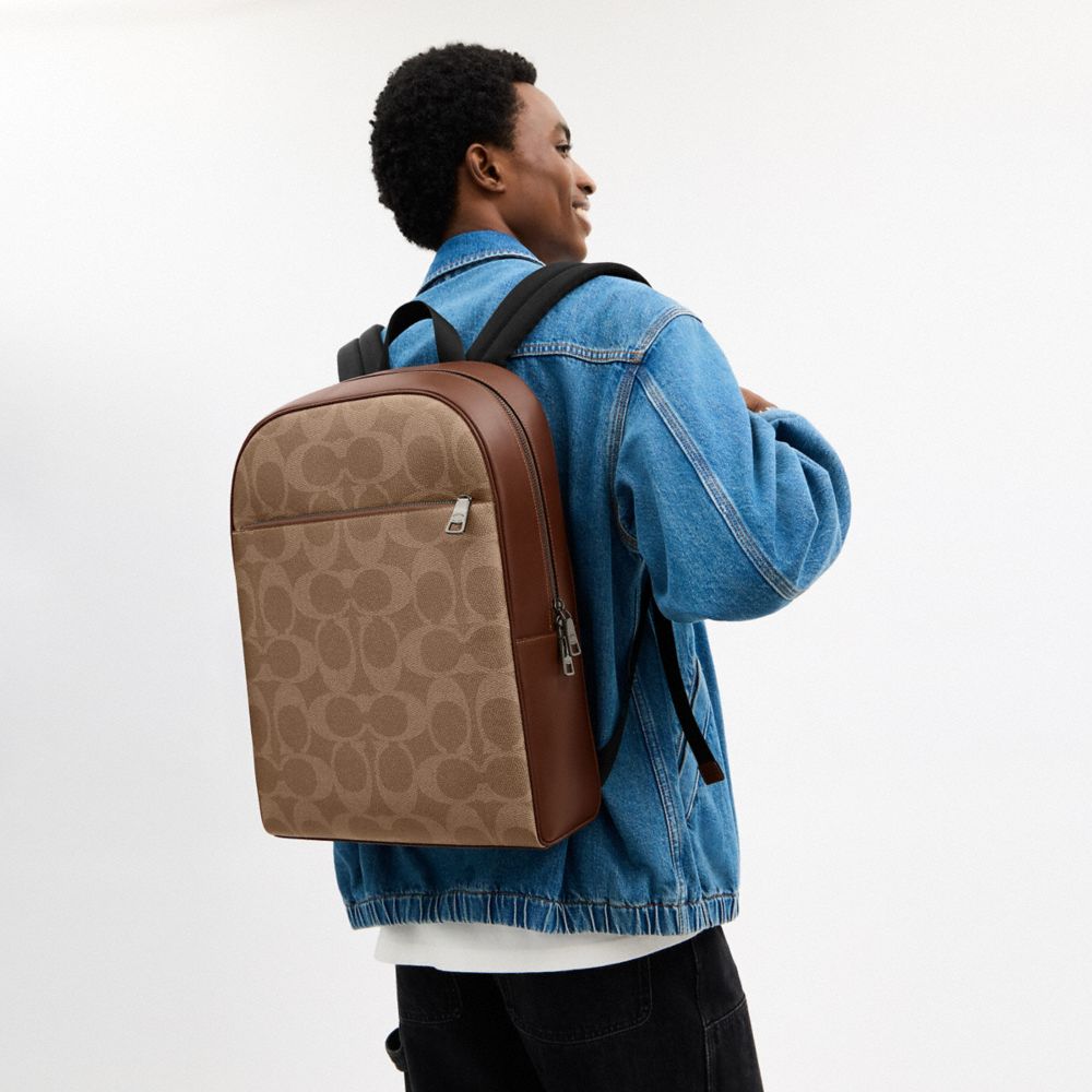 Owen Backpack In Signature Canvas Signature Canvas-Qb-Tan-Vintage Brown Signature Canvas-Qb-Tan-Vintage Brown