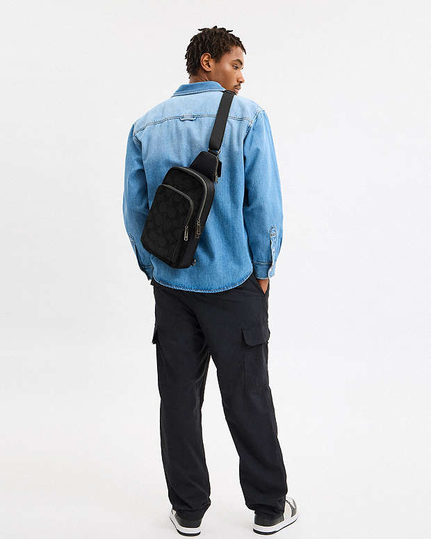 Ethan Pack In Signature Canvas Signature Canvas-Gunmetal-Charcoal-Black Signature Canvas-Gunmetal-Charcoal-Black