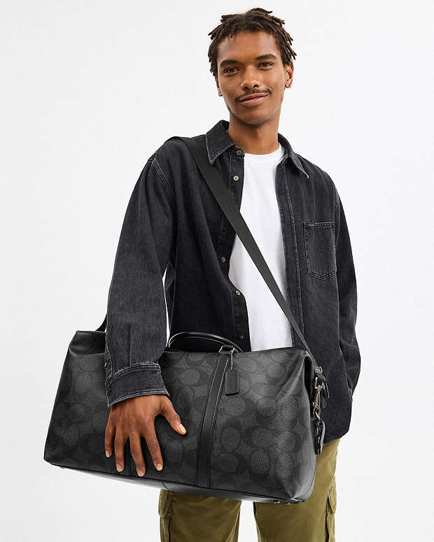 Trekker Bag 52 In Signature Canvas Signature Canvas-Gunmetal-Charcoal-Black Signature Canvas-Gunmetal-Charcoal-Black