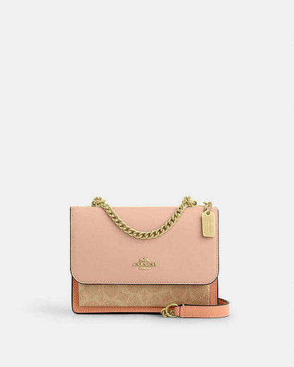 Mini Klare Crossbody Bag In Colorblock Signature Canvas Signature Canvas-Im-Cream-Sand Signature Canvas-Im-Cream-Sand