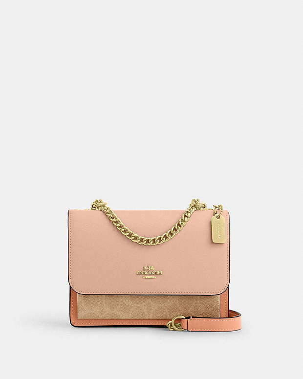 Mini Klare Crossbody Bag In Colorblock Signature Canvas Signature Canvas-Im-Cream-Sand Signature Canvas-Im-Cream-Sand