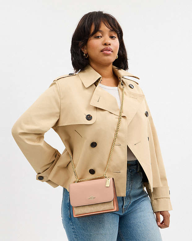 Mini Klare Crossbody Bag In Colorblock Signature Canvas Signature Canvas-Im-Cream-Sand Signature Canvas-Im-Cream-Sand