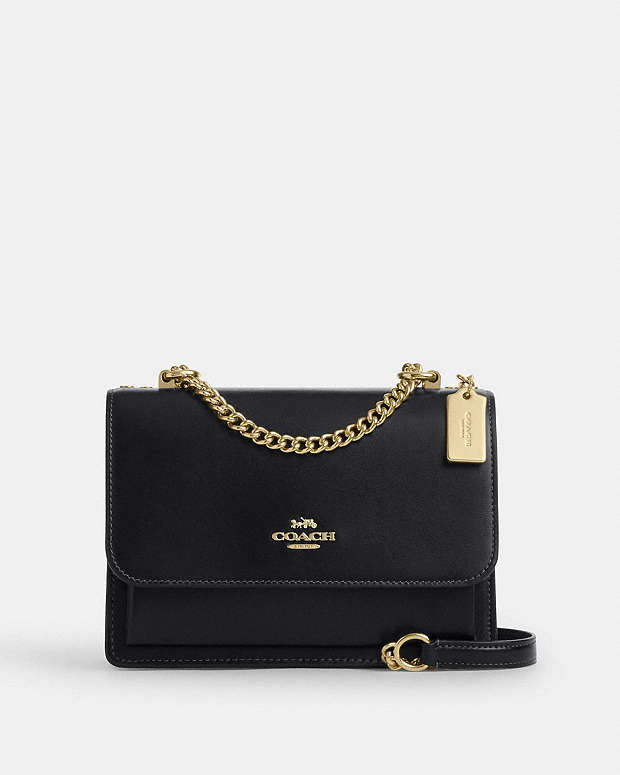 Klare Crossbody Bag Calf Leather-Gold-Black Calf Leather-Gold-Black