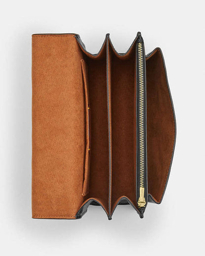 Klare Crossbody Bag Calf Leather-Gold-Black Calf Leather-Gold-Black