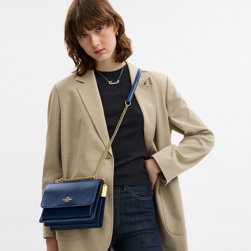 Coach Klare Crossbody Bag Gold Deep Blue