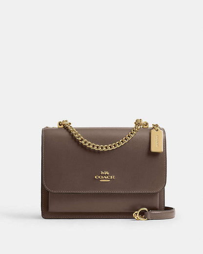 Klare Crossbody Bag Calf Leather-Gold-Dark Stone Calf Leather-Gold-Dark Stone
