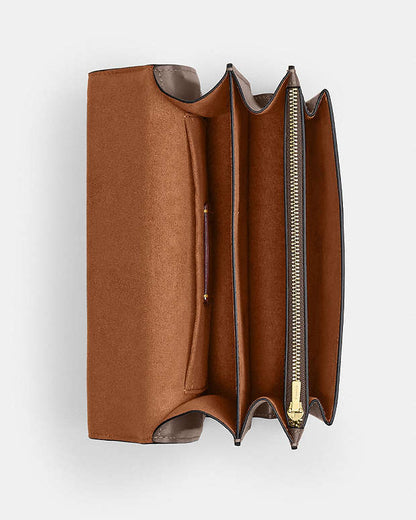 Klare Crossbody Bag Calf Leather-Gold-Dark Stone Calf Leather-Gold-Dark Stone