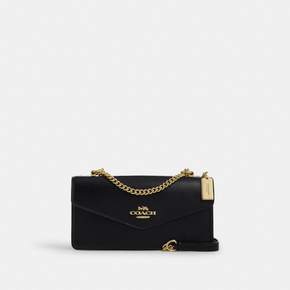 Coach Klare Envelope Crossbody Bag Gold Black