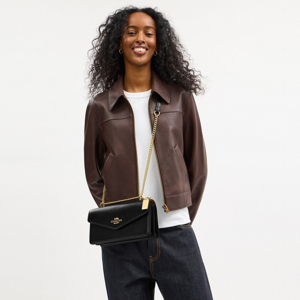 Coach Klare Envelope Crossbody Bag Gold Black