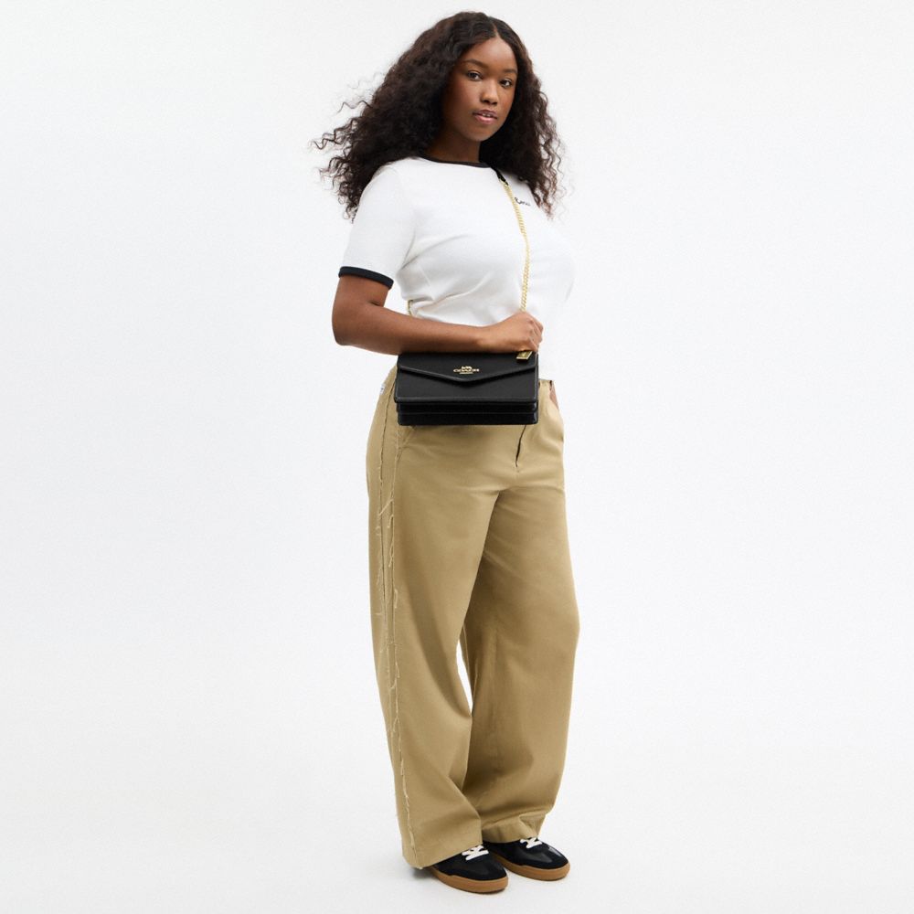 Coach Klare Envelope Crossbody Bag Gold Black