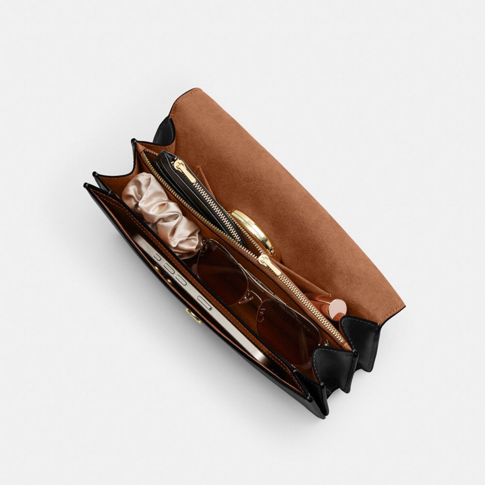 Coach Klare Envelope Crossbody Bag Gold Black