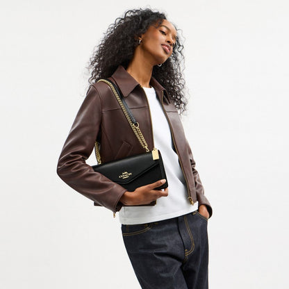 Coach Klare Envelope Crossbody Bag Gold Black