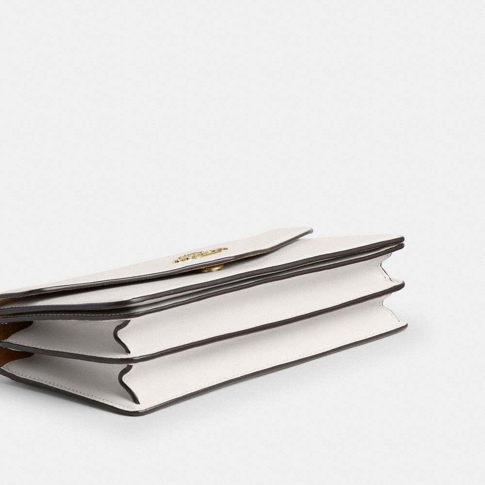 Coach Klare Envelope Crossbody Bag Gold Chalk