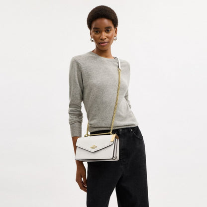 Coach Klare Envelope Crossbody Bag Gold Chalk