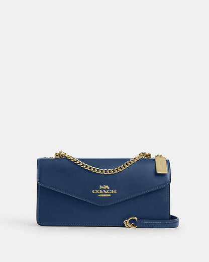 Klare Envelope Crossbody Bag Gold-Deep Blue Gold-Deep Blue
