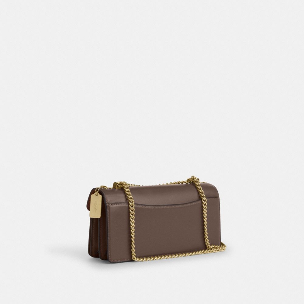 Coach Klare Envelope Crossbody Bag Gold Dark Stone