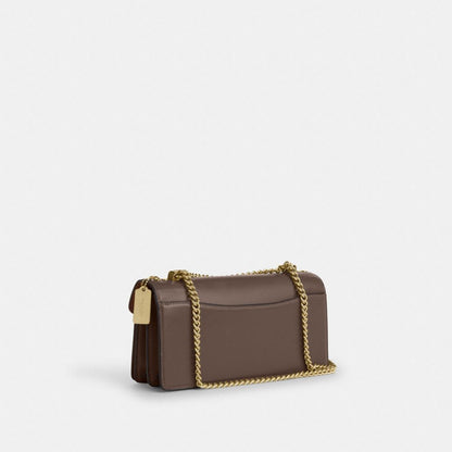 Coach Klare Envelope Crossbody Bag Gold Dark Stone