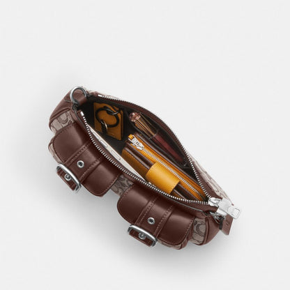 Coach Ashton Bag In Signature Jacquard Silver Oak Maple