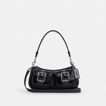 Ashton Bag Glazed Leather-Silver-Black Glazed Leather-Silver-Black