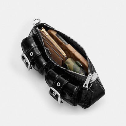Ashton Bag Glazed Leather-Silver-Black Glazed Leather-Silver-Black