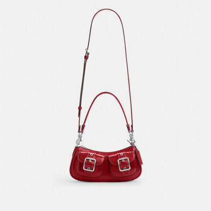 Coach Ashton Bag Silver Dark Cardinal