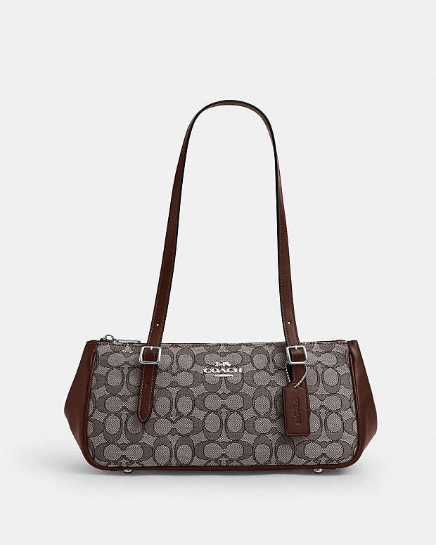Asher Shoulder Bag In Signature Jacquard Signature Jacquard-Silver-Oak-Maple Signature Jacquard-Silver-Oak-Maple