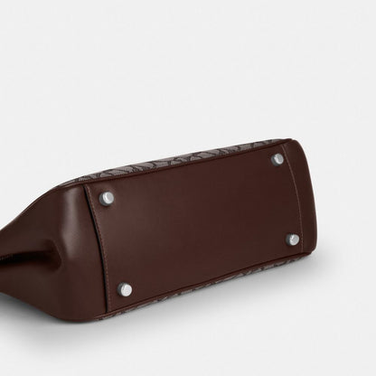 Coach Asher Shoulder Bag In Signature Jacquard Silver Oak Maple