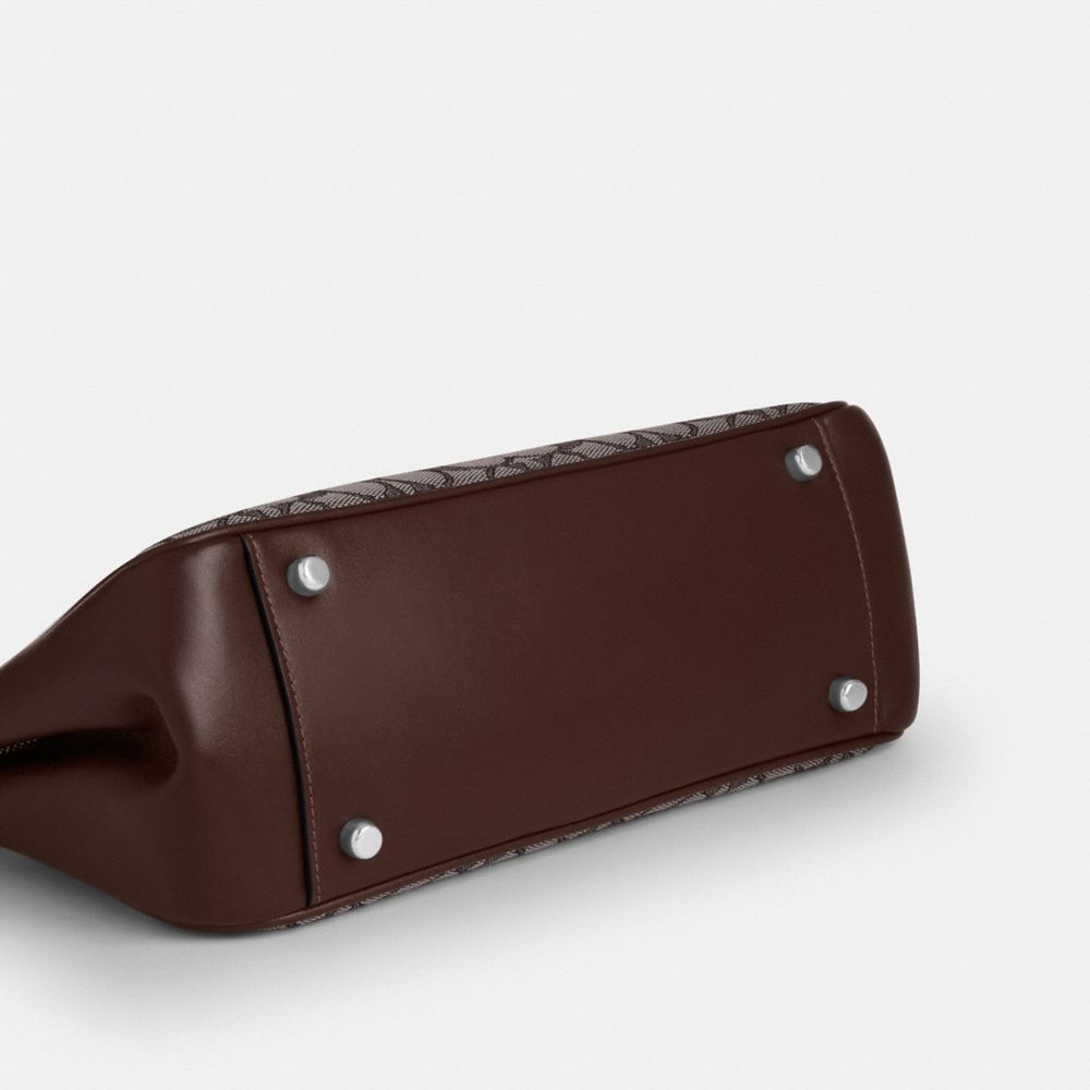 Coach Asher Shoulder Bag In Signature Jacquard Silver