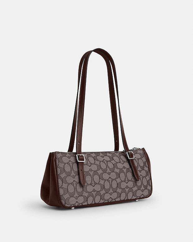 Asher Shoulder Bag In Signature Jacquard Signature Jacquard-Silver-Oak-Maple Signature Jacquard-Silver-Oak-Maple