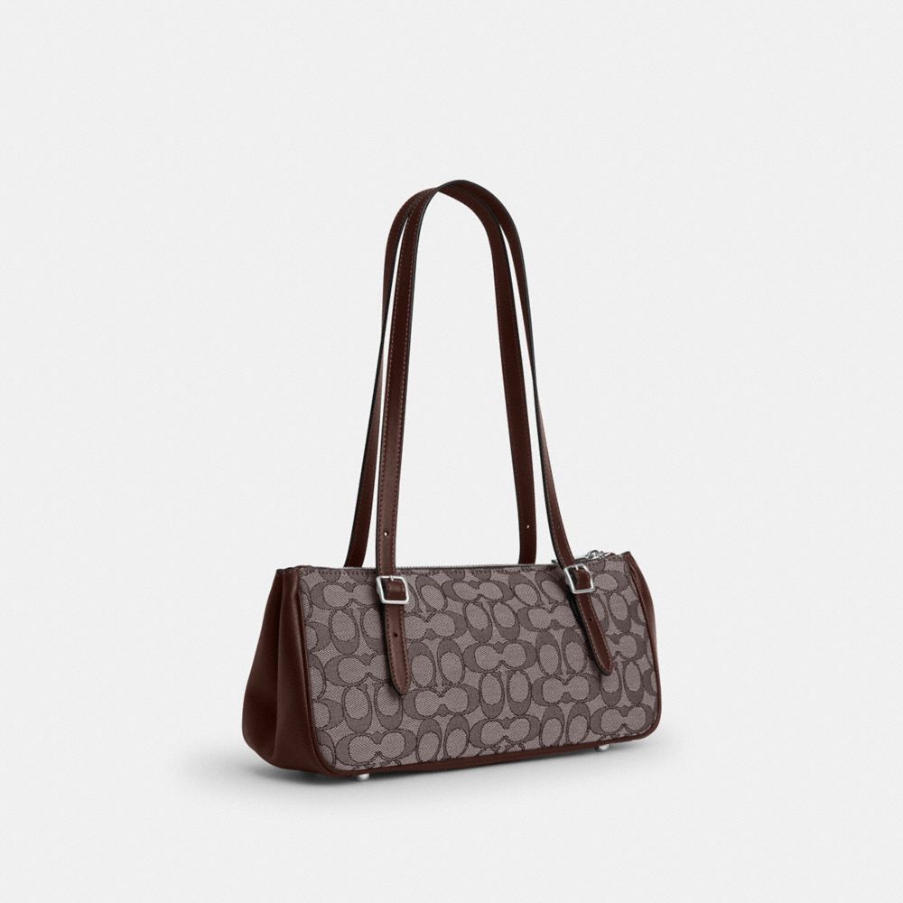 Coach Asher Shoulder Bag In Signature Jacquard Silver Oak Maple
