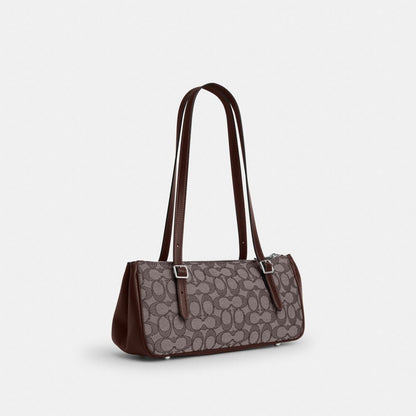 Coach Asher Shoulder Bag In Signature Jacquard Silver