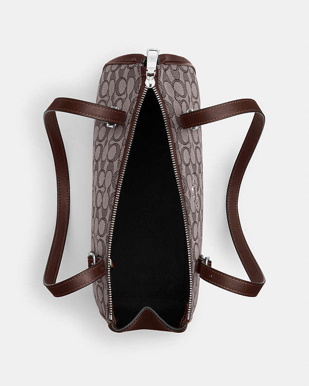 Asher Shoulder Bag In Signature Jacquard Signature Jacquard-Silver-Oak-Maple Signature Jacquard-Silver-Oak-Maple