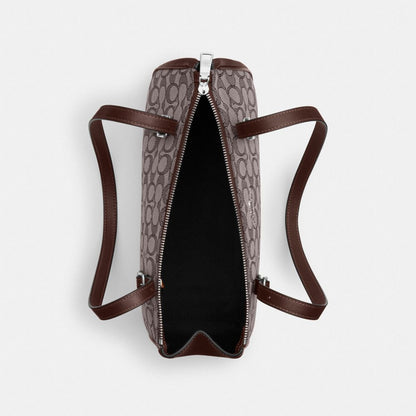Coach Asher Shoulder Bag In Signature Jacquard Silver Oak Maple