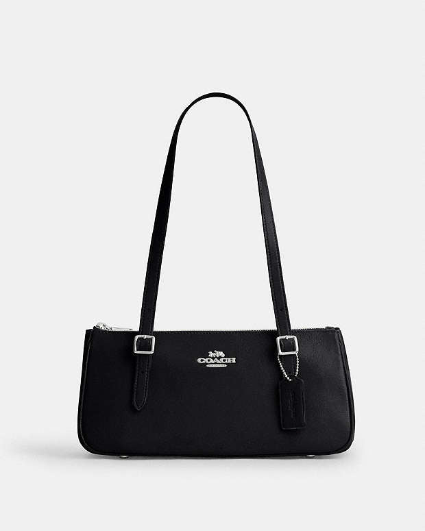 Asher Shoulder Bag Glazed Leather-Silver-Black Glazed Leather-Silver-Black