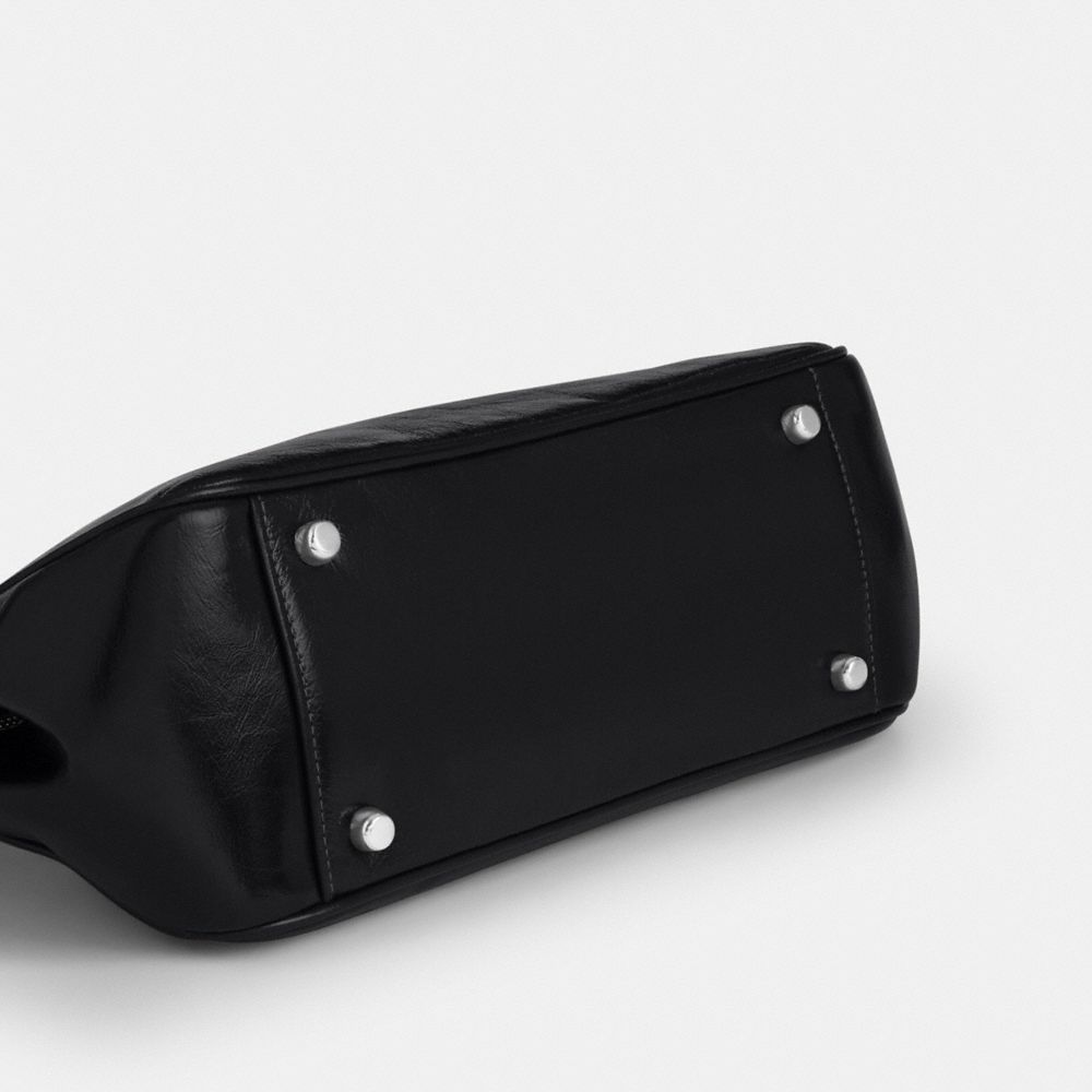 Coach Asher Shoulder Bag Silver Black