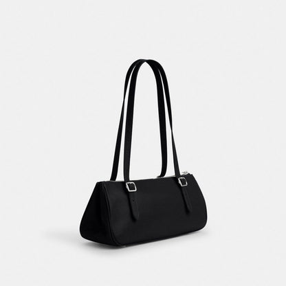 Asher Shoulder Bag Glazed Leather-Silver-Black Glazed Leather-Silver-Black