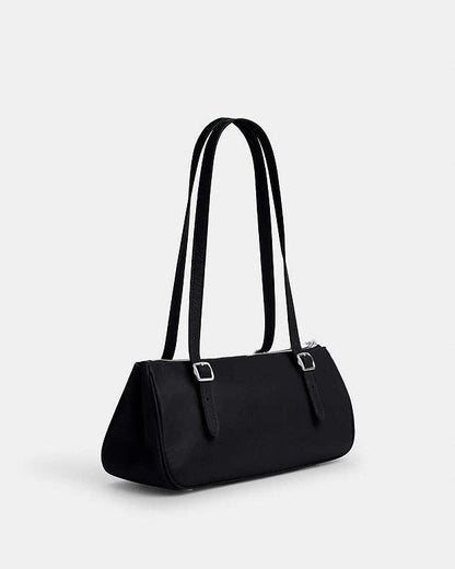 Asher Shoulder Bag Glazed Leather-Silver-Black Glazed Leather-Silver-Black