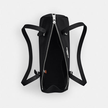 Asher Shoulder Bag Glazed Leather-Silver-Black Glazed Leather-Silver-Black