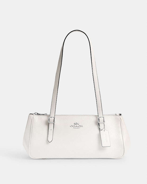 Asher Shoulder Bag Glazed Leather-Silver-Chalk Glazed Leather-Silver-Chalk