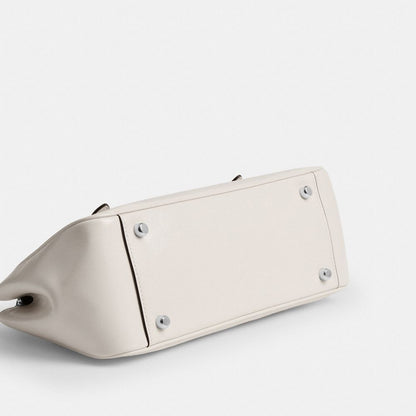 Coach Asher Shoulder Bag Silver Chalk