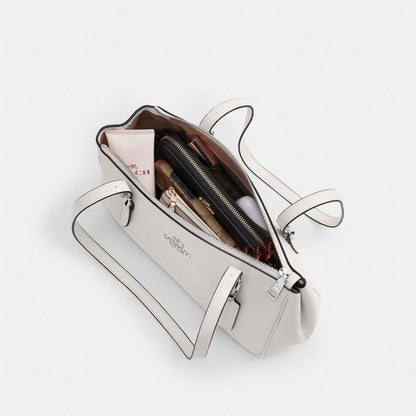 Coach Asher Shoulder Bag Silver Chalk