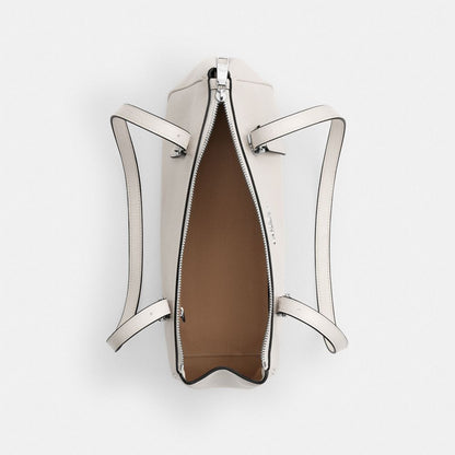 Asher Shoulder Bag Glazed Leather-Silver-Chalk Glazed Leather-Silver-Chalk