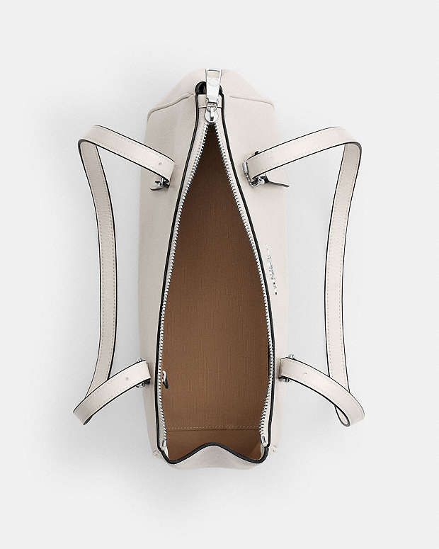 Asher Shoulder Bag Glazed Leather-Silver-Chalk Glazed Leather-Silver-Chalk